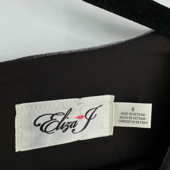 Eliza J Wrap Draped Look‎ Long Sleeves V-neck Velvet Jumpsuit Gray Size 0 - Picture 7 of 12